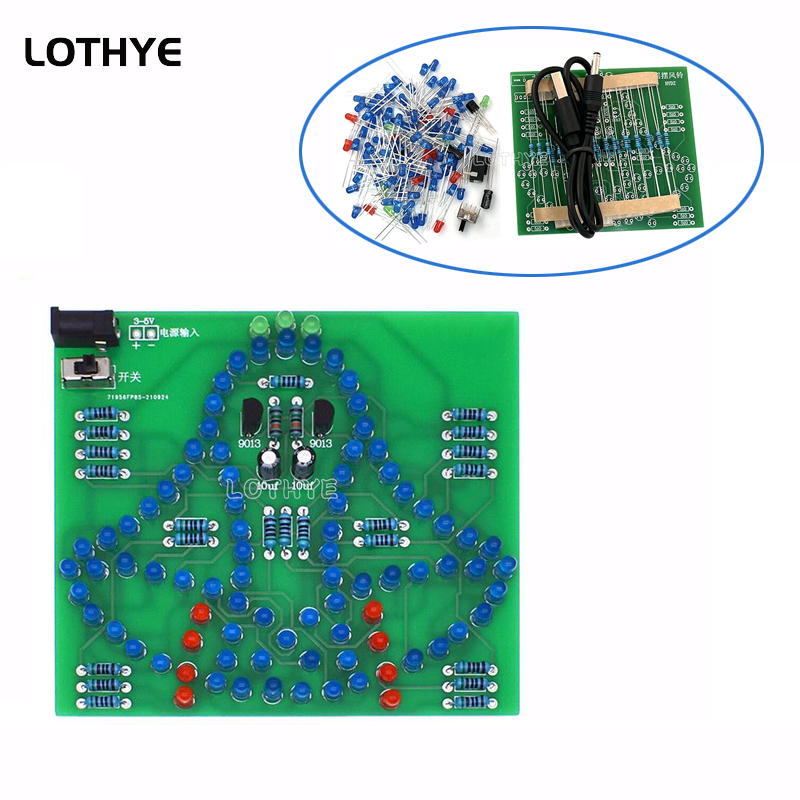 Diy Electronics Project Kit - Dc 3-5v ledライトスイング風チャイム研究所diy電子キット揺れ風チャイムアナログ電子生産トレーニングスイート