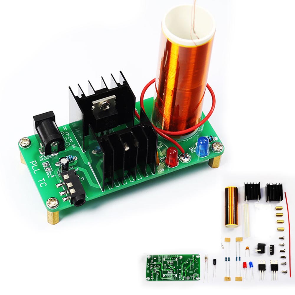 Diy Electronics Project Kit - DIY電子テスラコイルキット 18V 2A 3.5mmオーディオコネクタ付き DIYはんだ付けプロジェクト 物理実験
