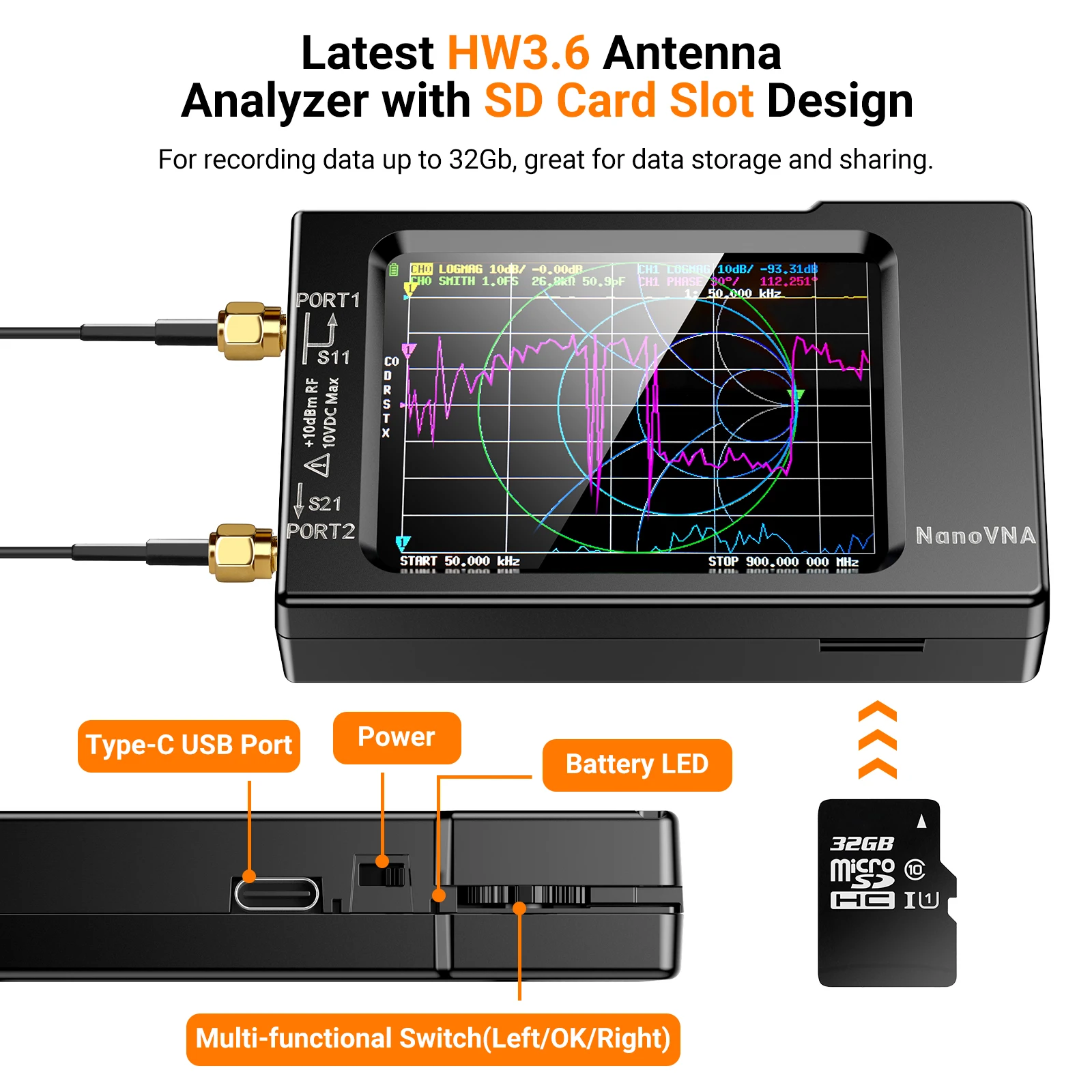 NanoVNA-H ベクトル ネットワーク アンテナ アナラ - Logic Analyzer Usb のレビューと価格