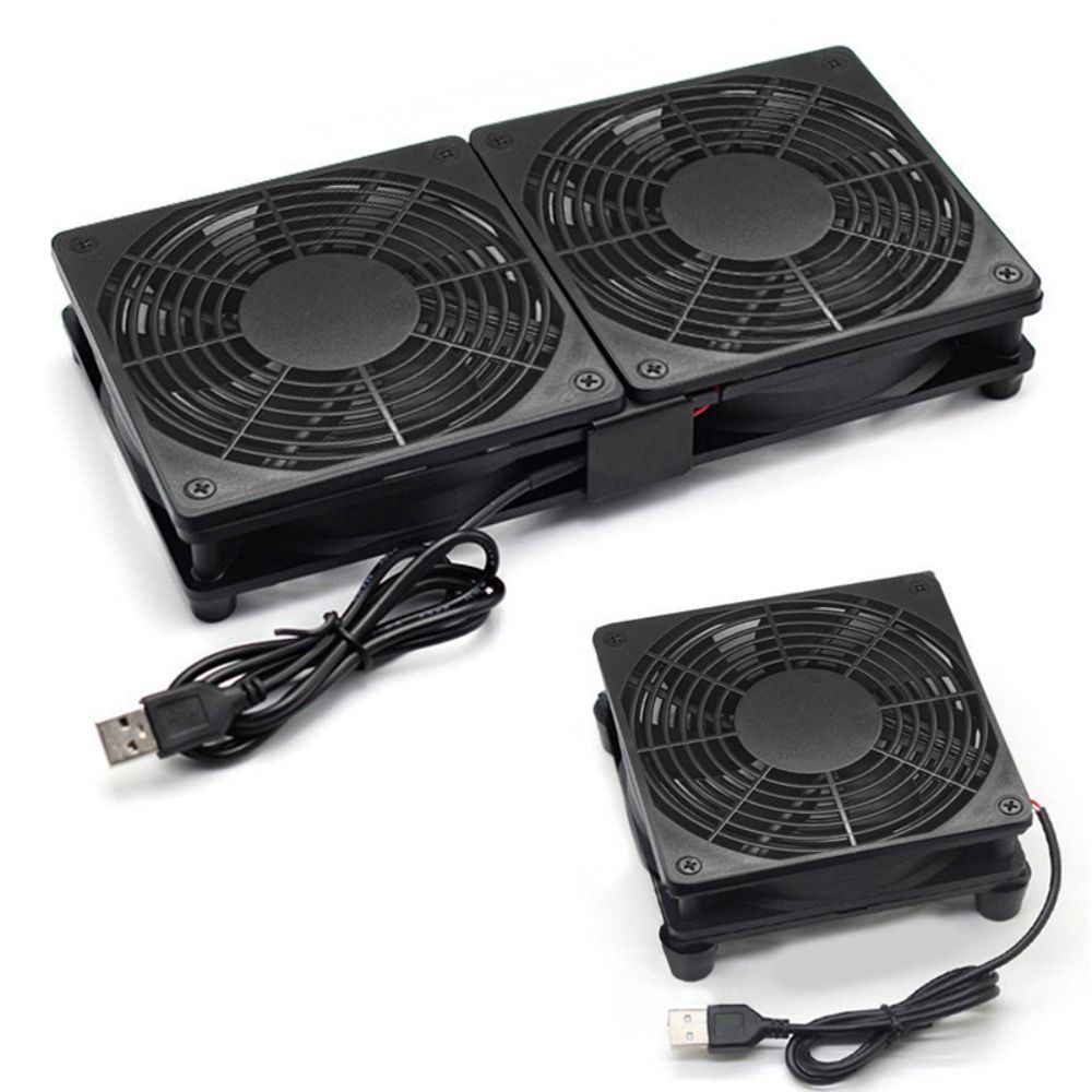 USB電源式電子冷却ファン デュアルファン DC 5V モデ - Diy Electronics Cabinet のレビューと価格